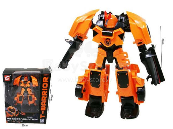 ROBOT / TRANSFORMER - 50530 - oranžs - izmērs 20 cm
