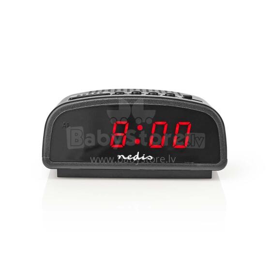 Nedis digitālais radio modinātājs, melns