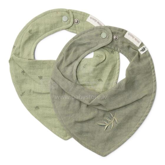 Little Dutch Bandana Bib Muslin Art.TE50115039 Pure Sage Детский хлопковый слюнявчик/платочек (2 шт.)