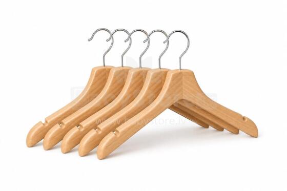 Bebe Basic Cloth Hanger Art.291994 Curved clothes hanger, natural