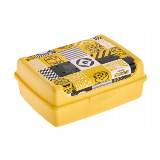 Food storage container deco-click-box midi 1L Carla &amp;quot;Minions Mosaic&amp;quot; 17x13x7cm yellow
