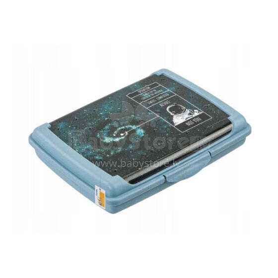Food storage container deco-click-box mini 0.5L Carla &amp;quot;Cosmos&rdquo; 17x13x3.5cm blue