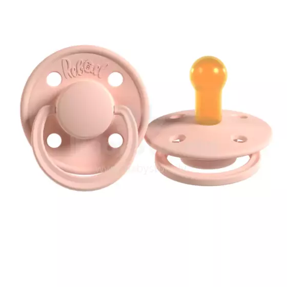 Rebael Natural Rubber Round Latex Art.292016 Baby Blush   Пустышка(соска) из 100% натурального каучука 0-6 мес.(1 шт.)