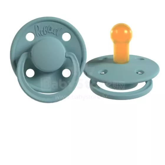 Rebael Natural Rubber Round Latex Art.292018 Powder  Pacifier (nipple) made of 100% natural rubber 0-6 months (1 pcs.)