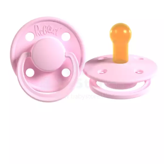 Rebael Natural Rubber Round Latex Art.292020 Sweet Pink Пустышка(соска) из 100% натурального каучука 0-6 мес.(1 шт.)