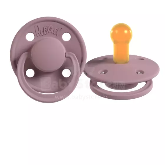 Rebael Natural Rubber Round Latex Art.292022 Plum Пустышка(соска) из 100% натурального каучука 0-6 мес.(1 шт.)