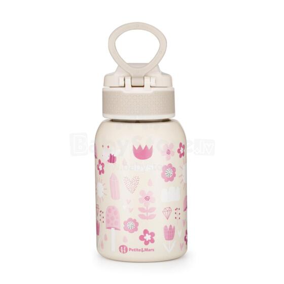 PETITE&MARS 150380 Nerūsējošā tērauda termiskā pudele ar salmiņu 350ml