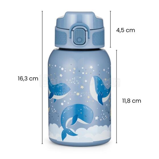 PETITE&MARS 150381 Nerūsējošā tērauda termiskā pudele ar salmiņu 350ml