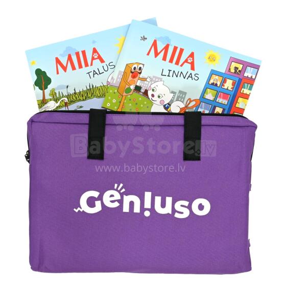 Geniuso MIIA rääkivad raamatud "Talus", "Linnas" ja kandekott