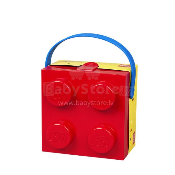 LEGO kaste ar rokturi sarkana
