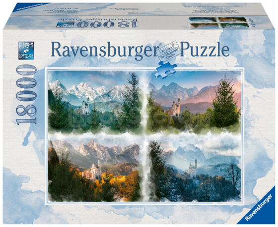 Ravensburger puzle 18000 gabali Pils cauri sezonām