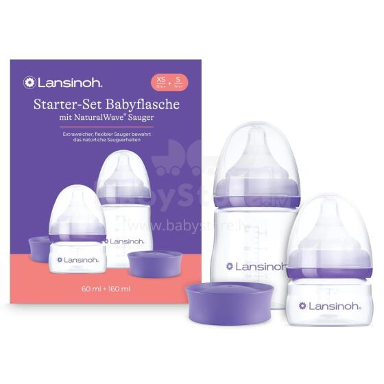 Lansinoh Bottle Set with NaturalWave® Teat GB Art.292458 Natural Wave бутылочка 160мл+бытулочка 60 мл