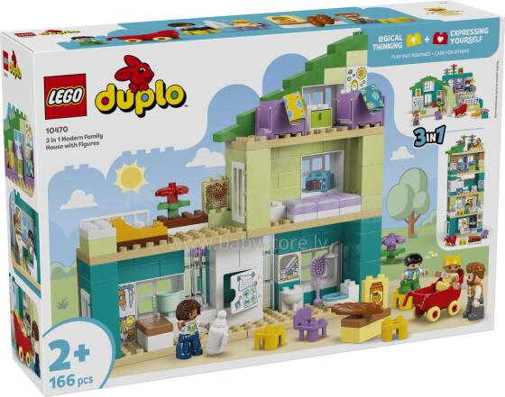 3 in 1 Modern Family House with Figures