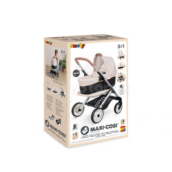 Кукольная коляска Smoby Maxi-Cosi 3 в 1 - Бежевый