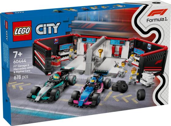 LEGO City F1 Garāža un Mercedes-AMG un Alpine automašīnas