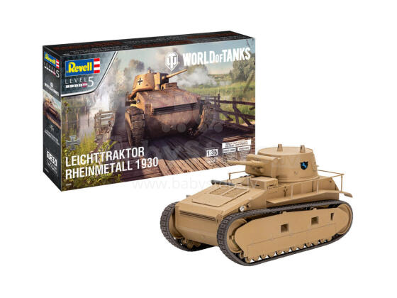 Revell пластиковая модель Легкий трактор Rheinmetall 1930 "World of Tanks" 1:35
