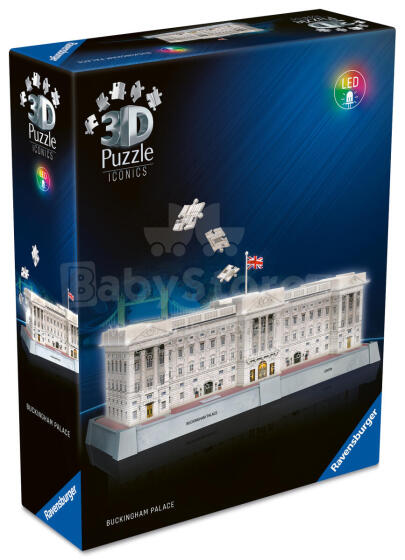 Ravensburger 3D puzle ar LED gaismu: Bukingemas pils