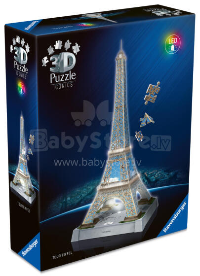 3D-пазл Ravensburger с LED-подсветкой: Эйфелева башня
