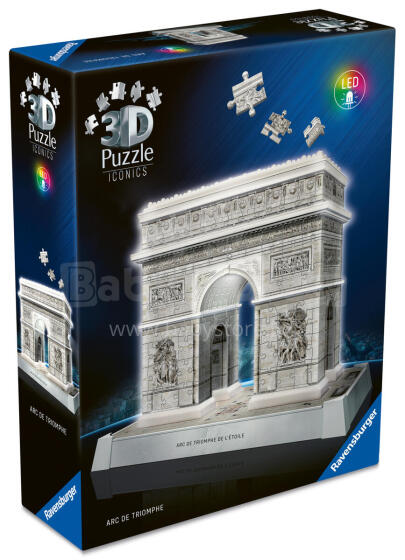 Ravensburger 3D puzle ar LED gaismu: Triumfa arka