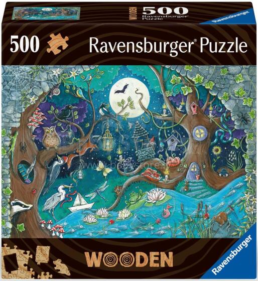 Ravensburger Wooden Puzzle 500 pc Fantasy Forest