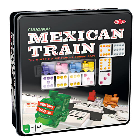 Tactic Board Game  Mexican Train - Tin Box