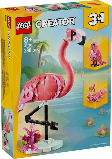 LEGO Creator Savvaļas dzīvnieki: Rozā flamingo