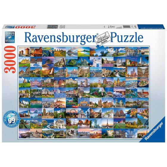 Ravensburger Puzzle 3000 pc 99 Beautiful Places in Europe