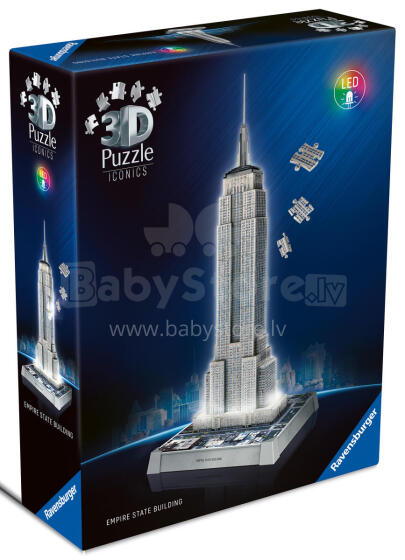 Ravensburger 3D puzle ar LED gaismu: Empire State Building