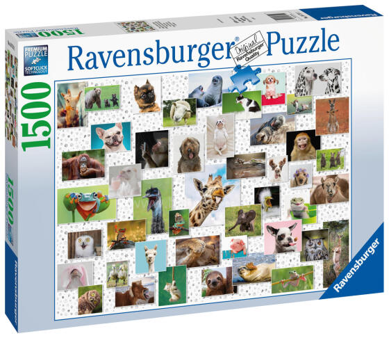 Пазл Ravensburger 1500 шт. Забавные животные Коллаж