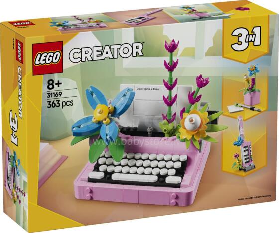 LEGO Creator Rakstāmmašīna ar Ziediem