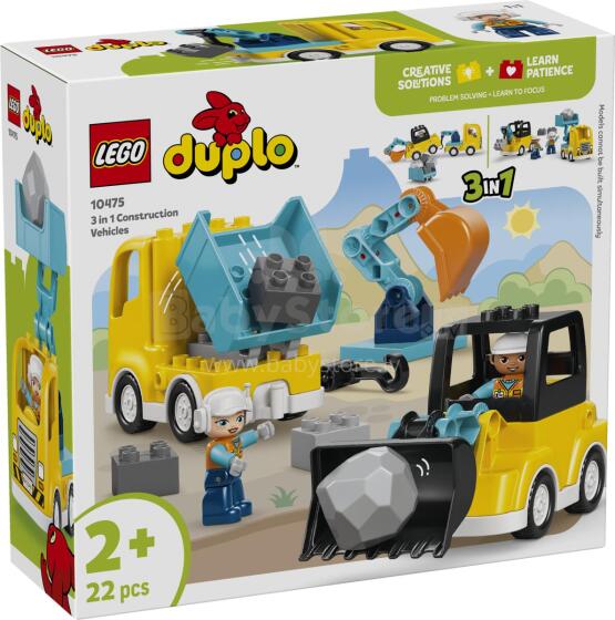 LEGO DUPLO 3 in 1 Construction Vehicles