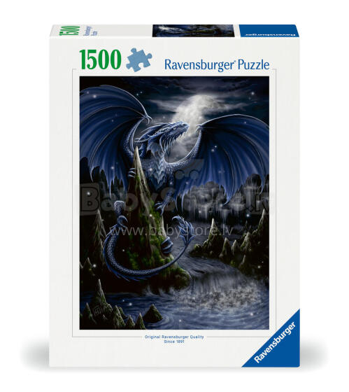 Ravensburger puzle 1500 gabali Melnais pūķis
