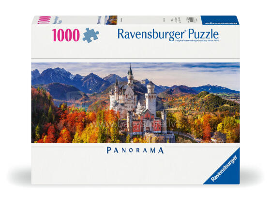 Ravensburger Panorama Pužles 1000 gab. Bavārijas pils