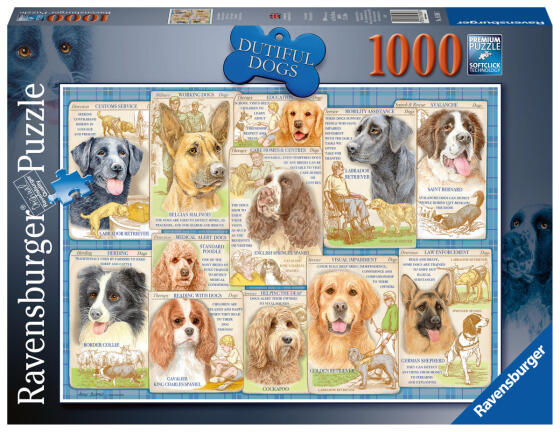 Ravensburger Puzzle 1000 pc Obedient Dogs