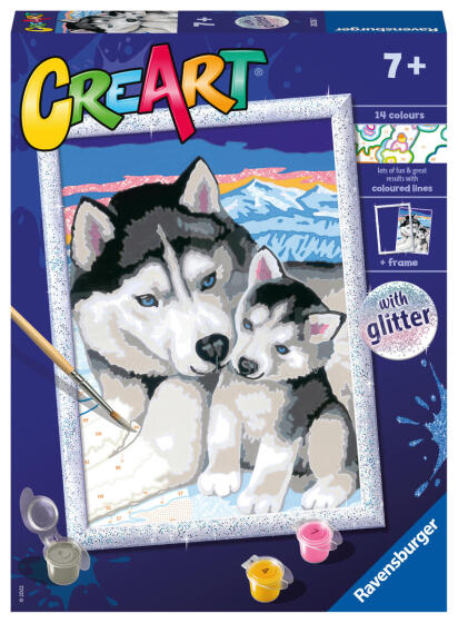 
Ravensburger Krāsošana pēc numuriem Jauki haskiji