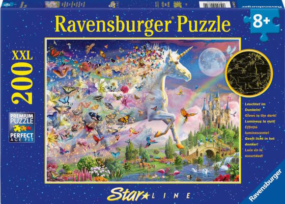 Ravensburger Spīdīgais Puzlis 200 Gabali: Pasaku Zeme