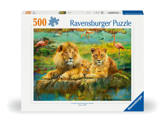 Ravensburger Puzzle 500pc Lions In The Savanna 
