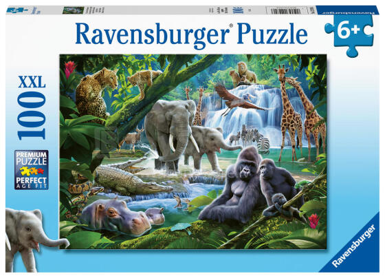 Пазл Ravensburger 100 деталей Семья в джунглях