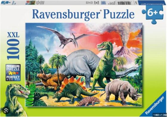 Пазл Ravensburger 100 деталей Среди динозавров