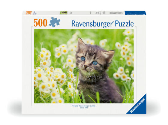 Ravensburger puzle 500 gabali: Kaķis dārzā