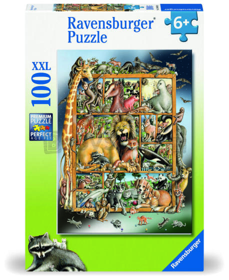 Пазл Ravensburger 100 деталей Животные в рамке