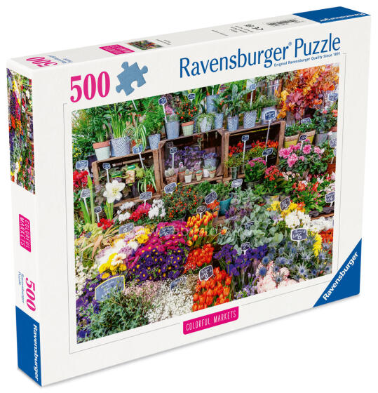 Пазл Ravensburger 500 деталей: Цветочный рынок во Франции