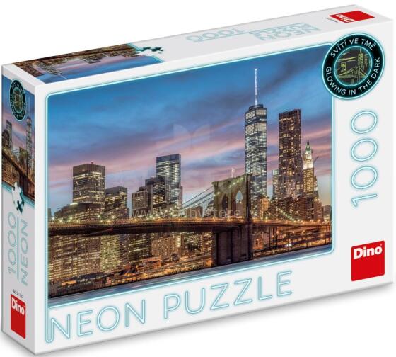 Dino Neon Puzzle 1000 pc Brooklyn Bridge