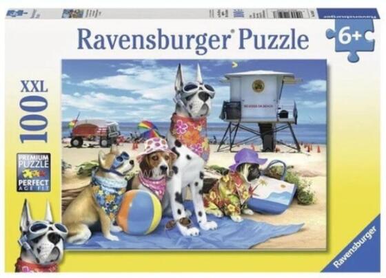Пазл Ravensburger 100 деталей Собаки на пляже