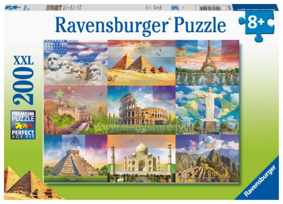 Ravensburger puzle 200 gab. pieminekļi