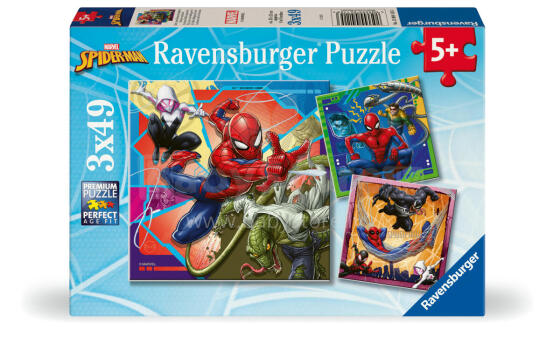 Пазл Ravensburger 3x49 деталей: Человек-паук