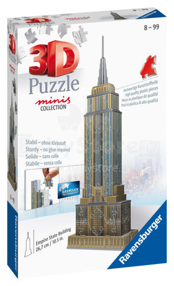 
3D мини-пазл Ravensburger 66 деталей Эмпайр-Стейт-Билдинг
