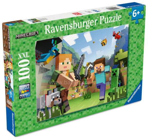 Пазл Ravensburger на 100 деталей: Стив и Алекс из Minecraft