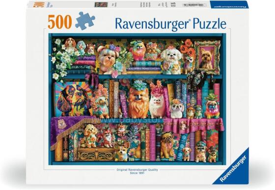 Ravensburger puzle 500 gabali: Dārgie porcelāna kucēni