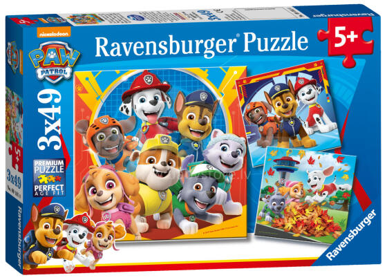 Пазл Ravensburger 3x49 шт. Щенячий патруль